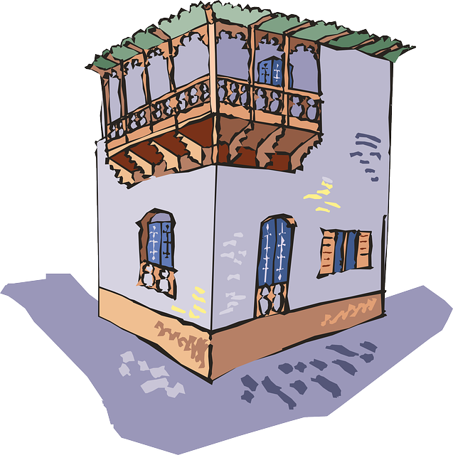 Piani della casa su due livelli con un appartamento